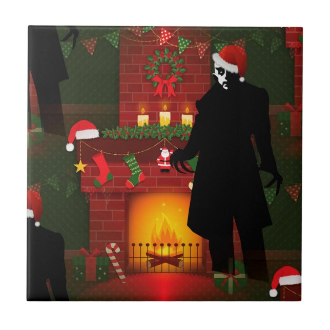 Weihnachten nosferatu fliese (Vorderseite)