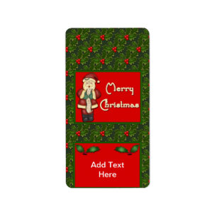 Weihnachten Nugget Candy Bar Wrappers Labels Adressaufkleber