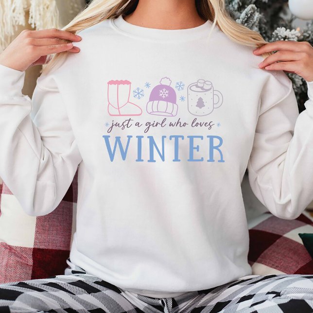 Weihnachten nur ein Mädchen, das den Winter Liebe Sweatshirt (Von Creator hochgeladen)