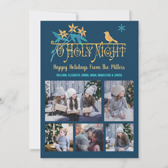 Weihnachten O Heilige Nacht Familie Foto Collage V (Vorderseite)