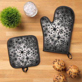 Weihnachten Ofenhandschuh & Topflappen-Set