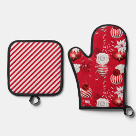 Weihnachten Ofenhandschuh & Topflappen-Set