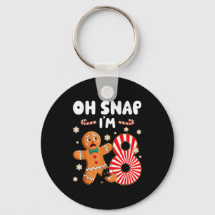 Weihnachten Oh Snap 8 Jahre alter Gingerbread Man  Schlüsselanhänger