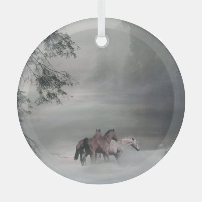 Weihnachten Ornament Aus Glas (Vorderseite)