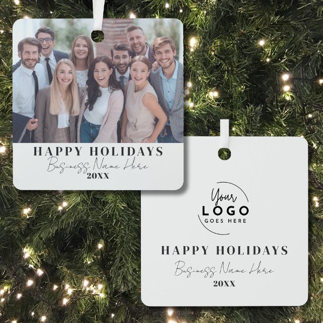 Weihnachten Ornament Aus Metall (Black And White Corporate Business Christmas Metal Ornament )