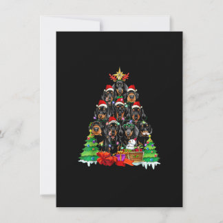 Weihnachten Pajama Dackel Tree Dog Xmas für Hund D Einladung