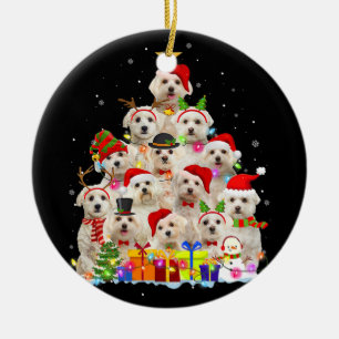 Weihnachten Pajama Maltese Tree Xmas Geschenke Dog Keramik Ornament