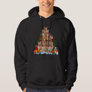 Weihnachten Pajama Shiba Inu Xmas Bäume Gaben Hund Hoodie