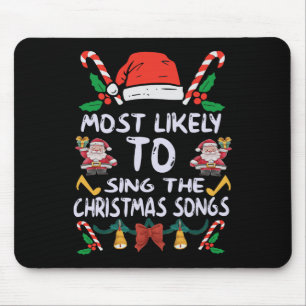 Weihnachten Pajama wird am ehesten Christus singen Mousepad