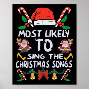 Weihnachten Pajama wird am ehesten Christus singen Poster