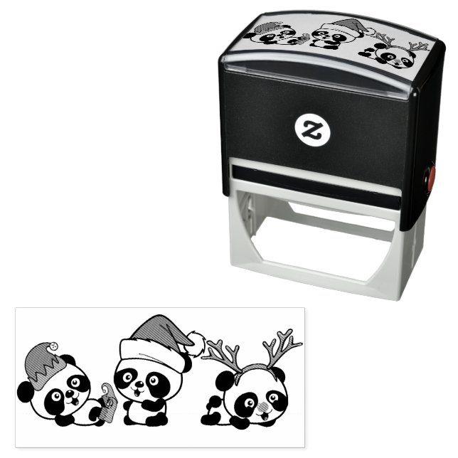 Weihnachten Pandas Permastempel (Beispiel)