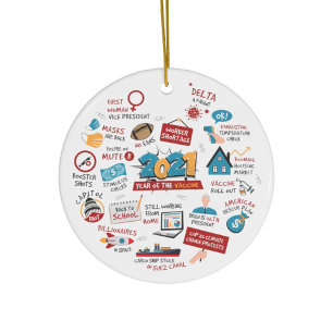 Weihnachten-Pandemie 2021 Impfstoff-Gedenkfeier Ornament