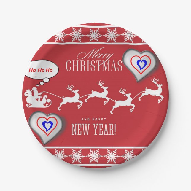 Weihnachten Pappteller (Vorderseite)