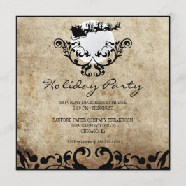 Weihnachten-Party Einladung-Weihnachten und Rentie Einladung