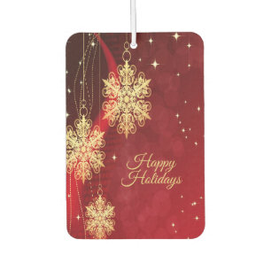 Weihnachten Party Geschenk Roter Golden Snowflakes Autolufterfrischer