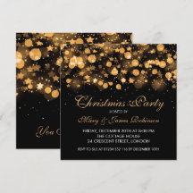 Weihnachten Party Gold Sparkling Stars & Lights