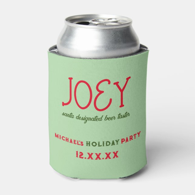 Weihnachten Party Ideen | Personalisiertes Bier Dosenkühler (Kanne Vorderseite)