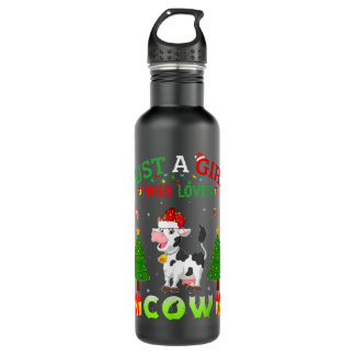 Weihnachten passt in Weihnachten - ein Mädchen, da Edelstahlflasche