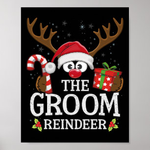 Weihnachten passt zur Familie Groom Rentier Poster