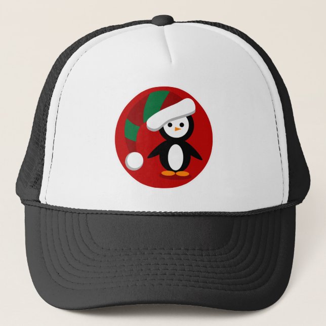 Weihnachten Penquin Truckerkappe (Vorderseite)
