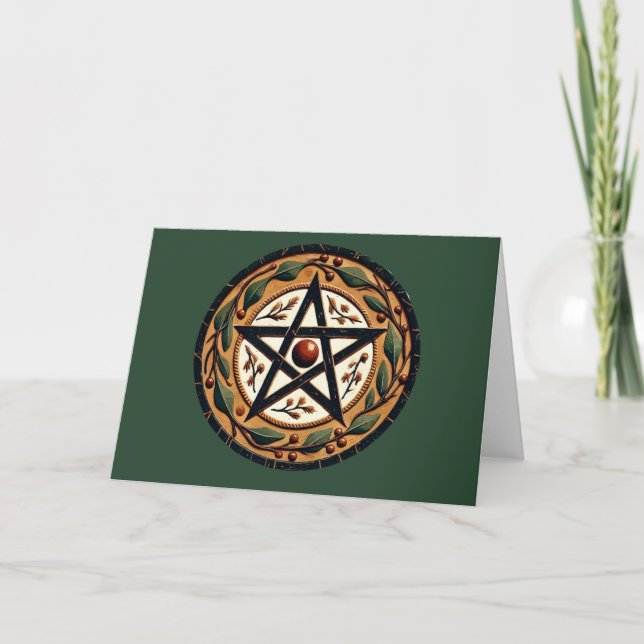 Weihnachten Pentagramm Karte (Vorderseite)