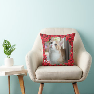 Weihnachten Personalisiert Name des Tieres/ Foto Kissen
