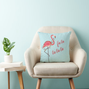 Weihnachten Personalisiert Wasserfarbe Rosa Flamin Kissen