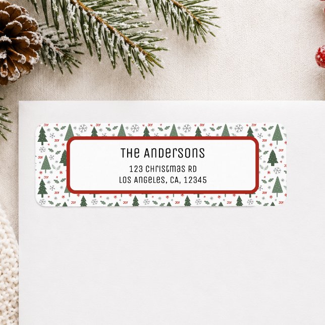 Weihnachten Personalisierte Rücksendeadresse (Christmas Personalized Return Address Label)