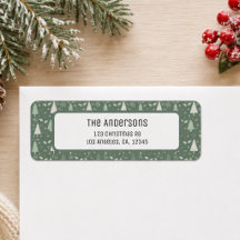 Weihnachten Personalisierte Salbeigrüne Rücksendea