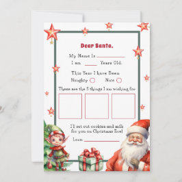 Weihnachten - Personalisierter Brief an den Weihna Einladung