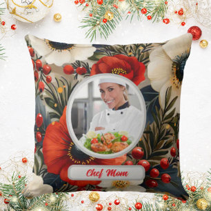 Weihnachten Personalisierter Koch Mama Foto Kissen