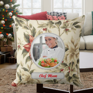 Weihnachten Personalisierter Koch Mama Foto Kissen