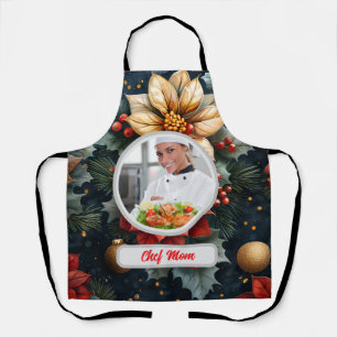 Weihnachten Personalisierter Koch Mama Foto Schürz Schürze