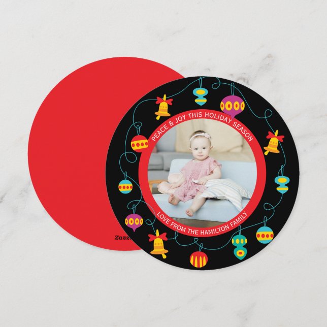 Weihnachten Personalisierter Spaß Modernes Kranz-F (Vorne/Hinten)