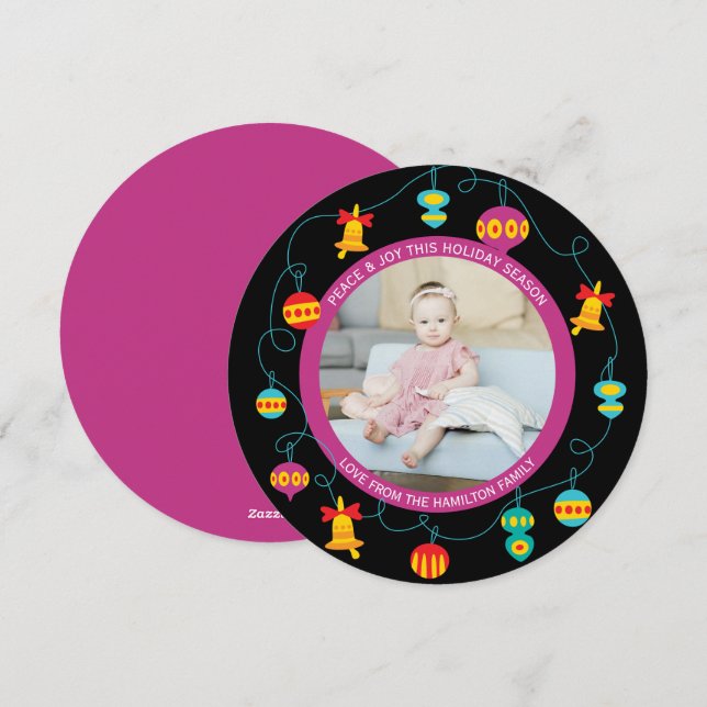 Weihnachten Personalisierter Spaß Modernes Kranz-F (Vorne/Hinten)