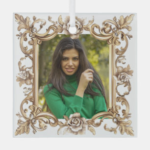 Weihnachten Personalisiertes Foto Glasdekoration Ornament Aus Glas