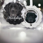 Weihnachten Personalisiertes Foto Happy Howlidays  Ornament Karte<br><div class="desc">Weihnachten Personalisiertes Foto Happy Howlidays Hunde Feiertagskarte - leicht zu personalisieren,  diese maßgeschneiderte erstellen Sie selbst Weihnachtskarte aus Ricaso - personalisierbare Schmuckkarten für Weihnachten - personalisieren und machen Sie Ihre eigenen mit Ihrem eigenen Foto und Text Viele mehr im Geschäft verfügbar</div>