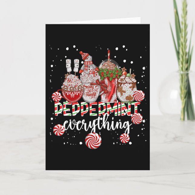 Weihnachten Pfefferminz Alles Kaffee Schokolade M Karte (Vorderseite)