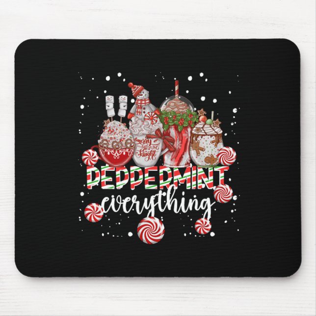 Weihnachten Pfefferminz Alles Kaffee Schokolade M Mousepad (Vorne)