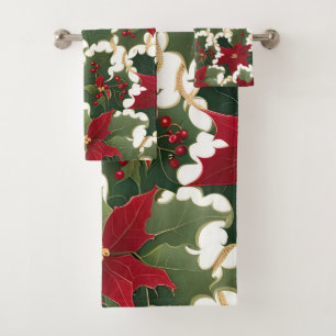 Weihnachten Pflanze Handtuchhandtuch Set