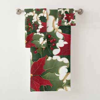 Weihnachten Pflanze Handtuchhandtuch Set