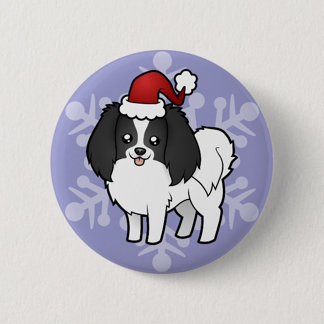 Weihnachten Phalene / Japanisches Kinn Button (Vorderseite)