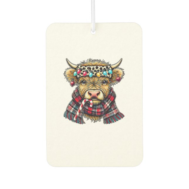 Weihnachten phantastische Weihnachtskuh _1 Autolufterfrischer (Vorderseite)