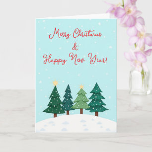 Weihnachten Pine Forest Tree Frohe Weihnachten Karte