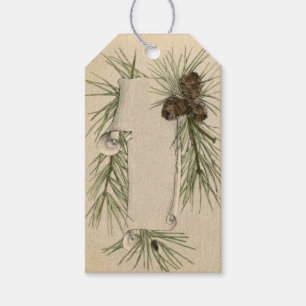 Weihnachten Pinecone und Scroll Holiday Geschenkanhänger