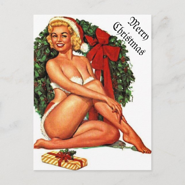 Weihnachten Pinup Girl (Vorderseite)