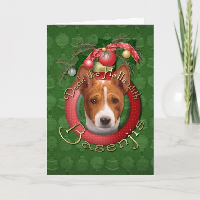 Weihnachten - Plattform die Hallen - Basenjis (Vorderseite)