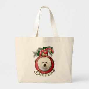 Weihnachten - Plattform die Hallen - Bichons Jumbo Stoffbeutel