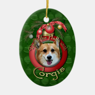 Weihnachten - Plattform die Hallen - Corgis - Owen Keramik Ornament