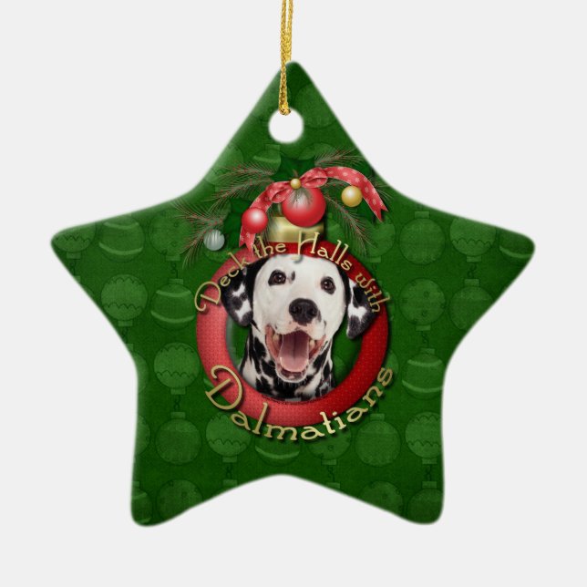 Weihnachten - Plattform die Hallen - Dalmatiner Keramik Ornament (Vorne)